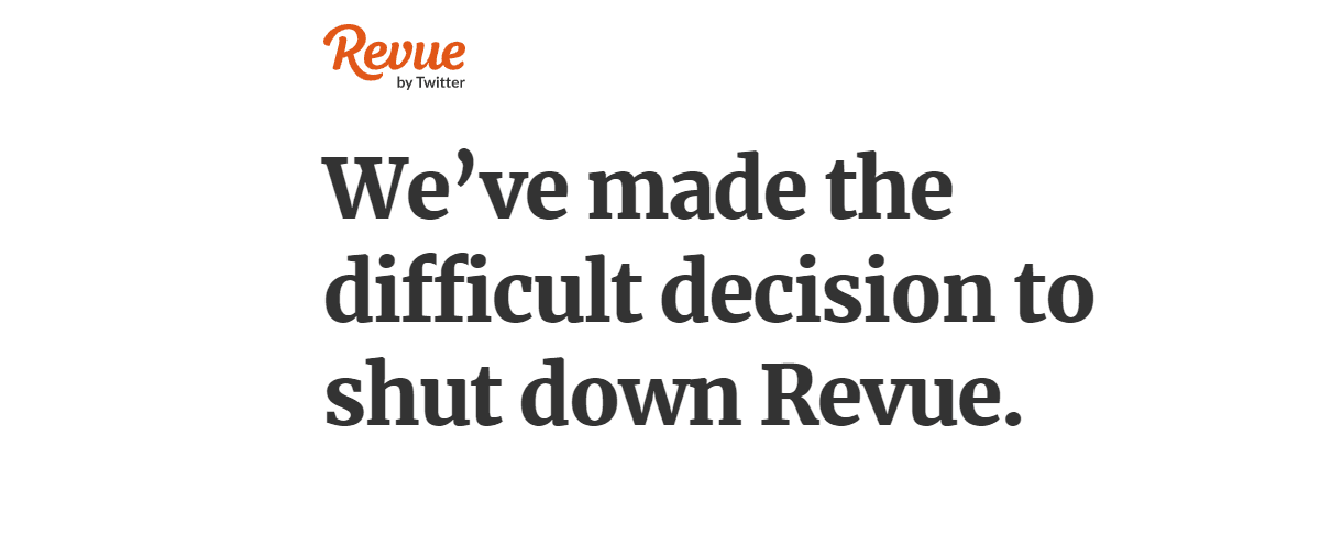Revue Getting Shut down